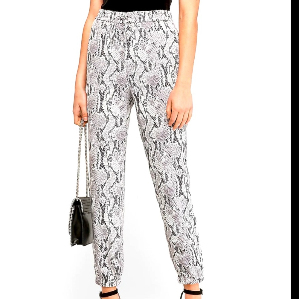 Express, Small, Snake print grey joggers